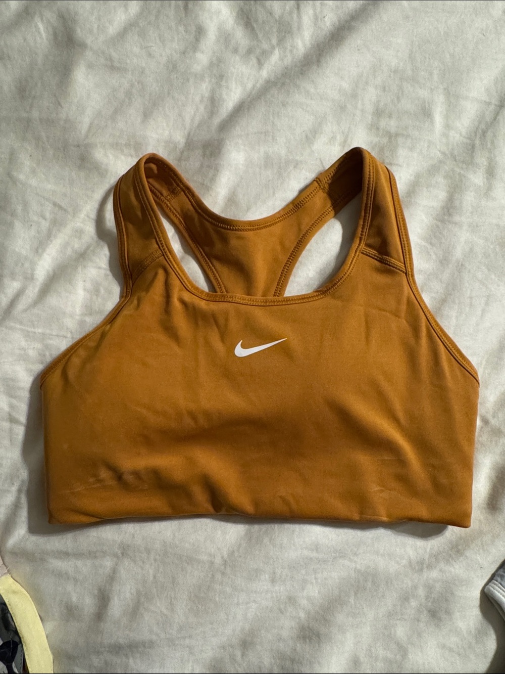 Nike Women's Mustard Racerback Dri-FIT Sports Bra